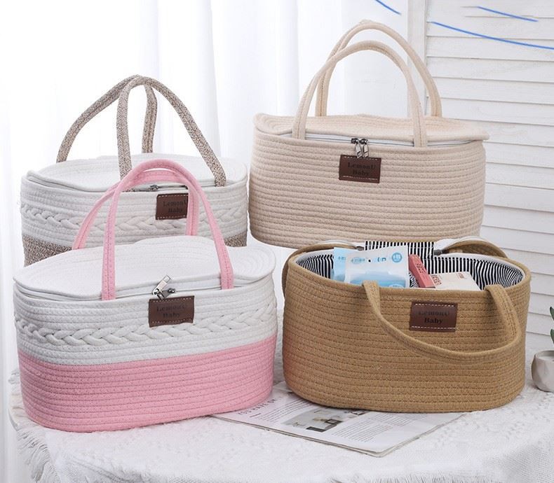 Cotton Rope Storage Basket With Lid high quality