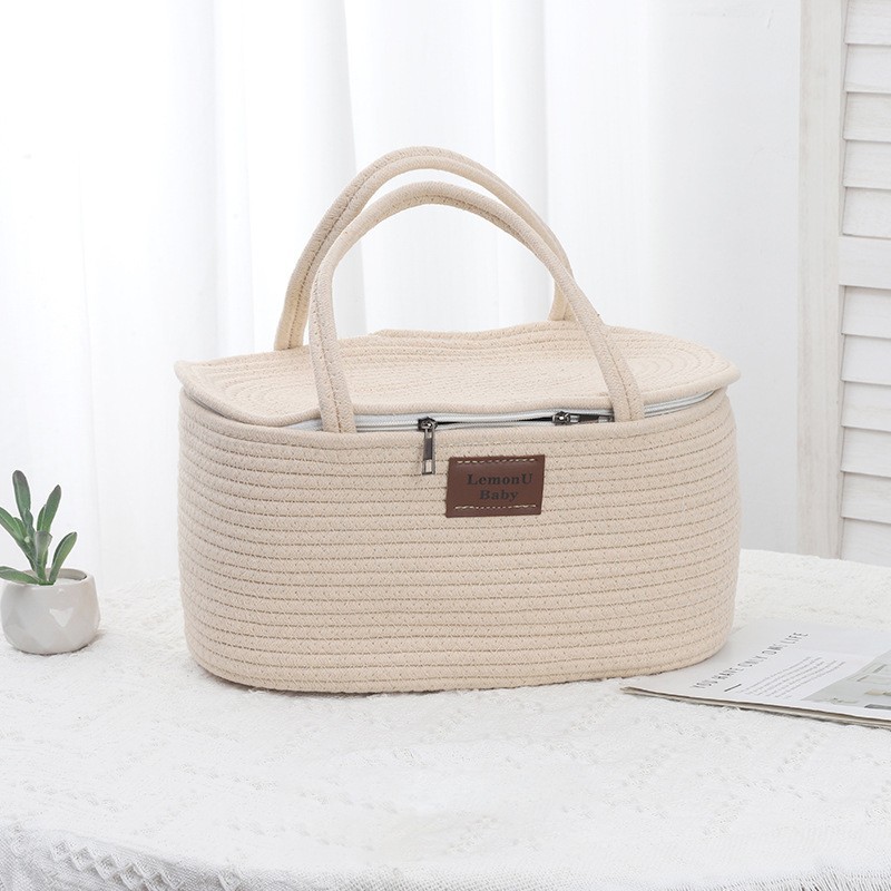 Cotton Rope Storage Basket With Lid factory